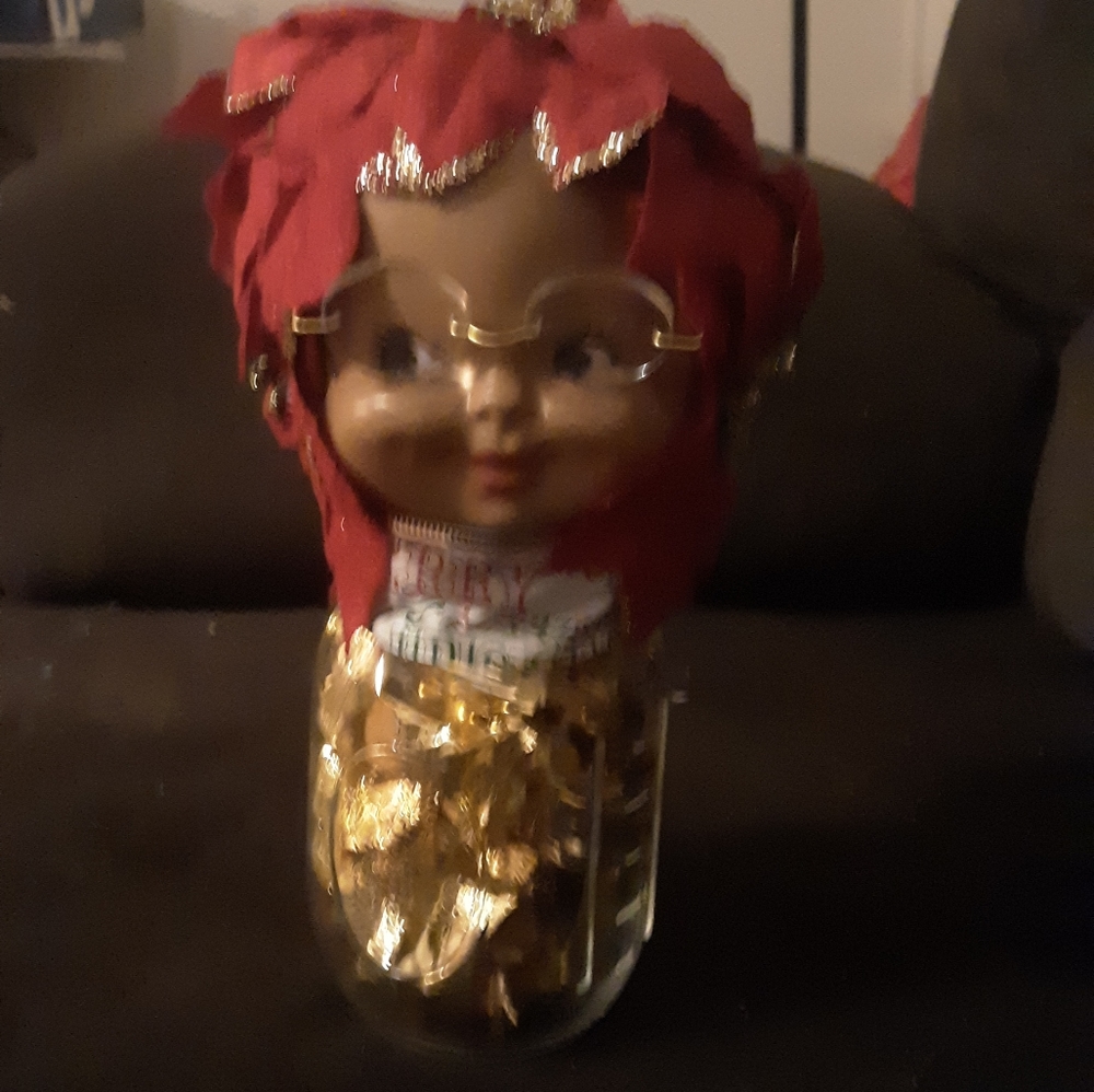 Poinsettia Small Christmas Jar